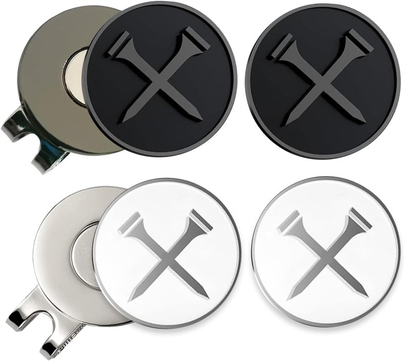 Adhere Golf Ball Markers Personlized Logo Enamel with A Strong Magnetic Hat Clips A Premium Golf Gifts for Golfer - Image 1
